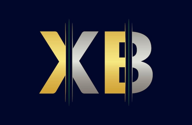 Modelo vetorial de design do logotipo da letra xb