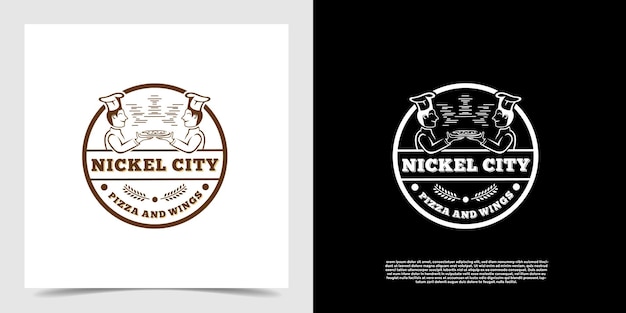 Modelo vetorial de logotipo de café da manhã de trigo de padaria