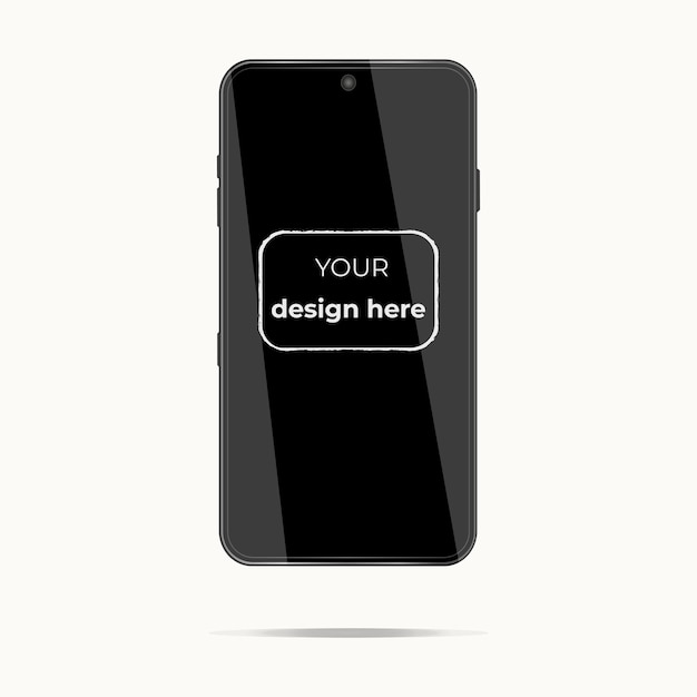 Modelo vetorial de smartphone em fundo branco