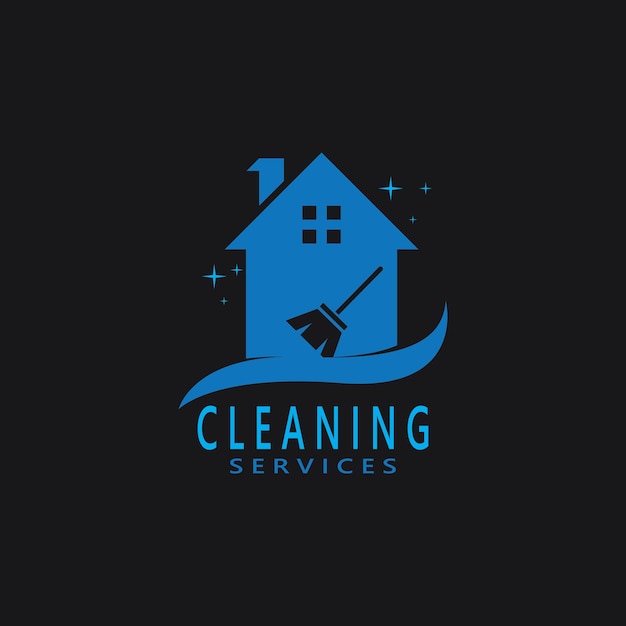 Modelo vetorial do logotipo do serviço de limpeza doméstica