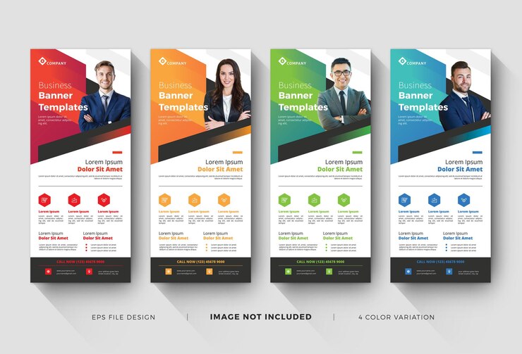 Modelos de banner de enrolamento de negócios