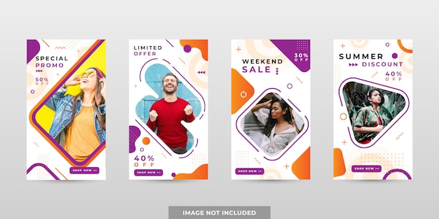 Modelos de banner de histórias de mídia social
