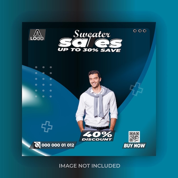 Modelos de banner de postagem de mídia social para promoção de produtos