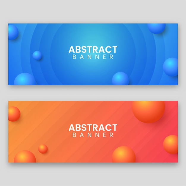 Modelos de banners abstratos criativos para web banners prontos para uso em web ou design de impressão