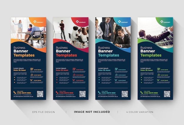 Modelos de banners corporativos de enrolar