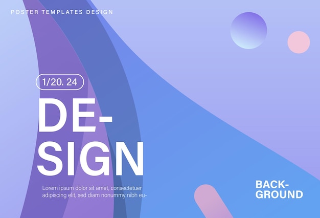 Modelos de banners de design abstrato