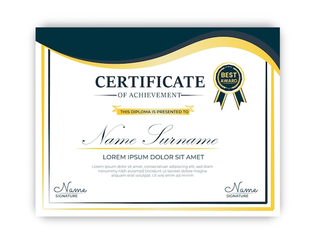 modelos de certificados de descarga gratuita
