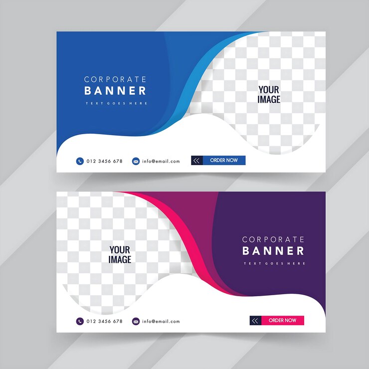 Modelos de design de banner de coloração corporativa