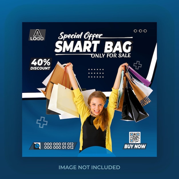 Modelos de design de banners de mídia social para anúncios de produtos eficazes