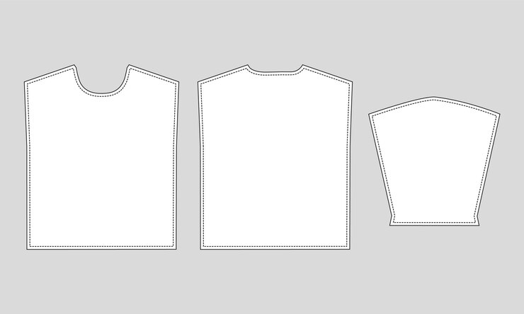 Vetor modelos de design de linha de pescoço de camiseta