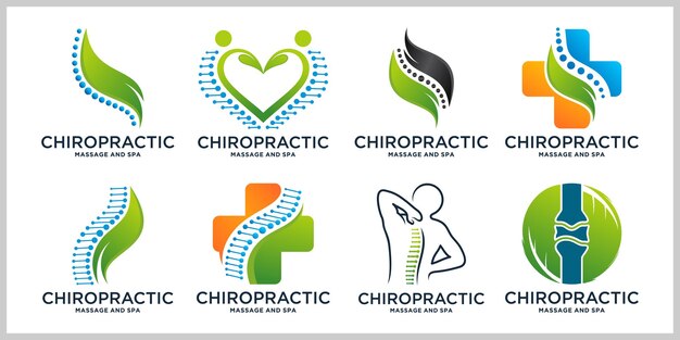 Modelos de design de logotipo de fisioterapia conceito criativo Premium Vector