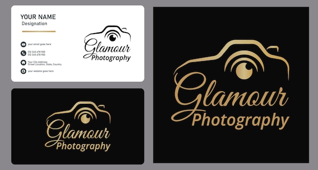 Modelos de design de logotipo de fotografia moderna