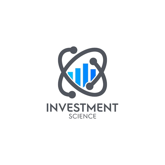 Vetor modelos de design de logotipo de investimento científico