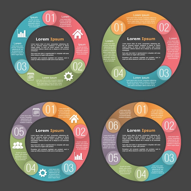 Modelos de diagramas circulares