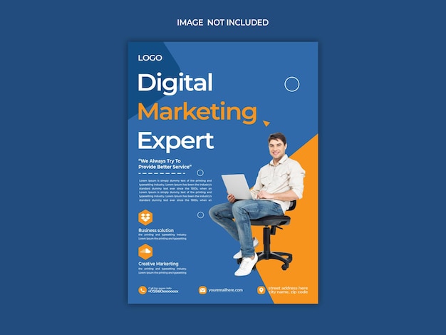 modelos de folheto de agência de marketing digital corporativo e folheto de festa de evento