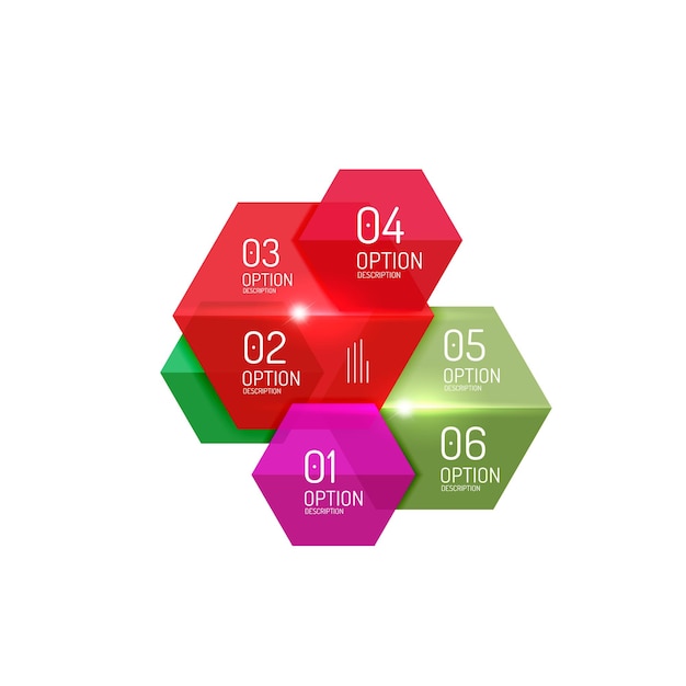 Vetor modelos de infográfico de botão de opção de negócios de papel