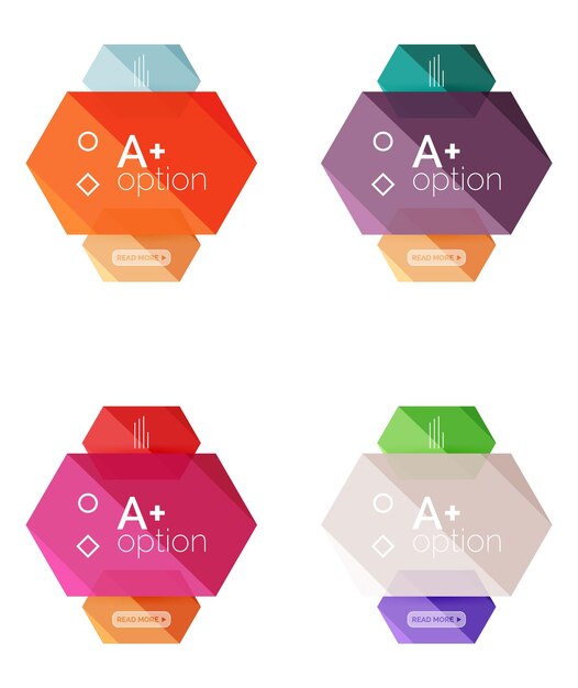 Vetor modelos de infográficos de opções geométricas