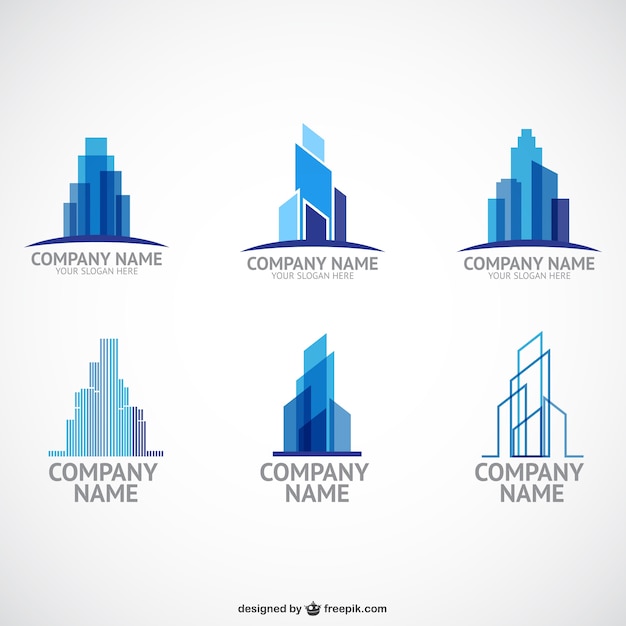 Modelos de logotipo da empresa de construção