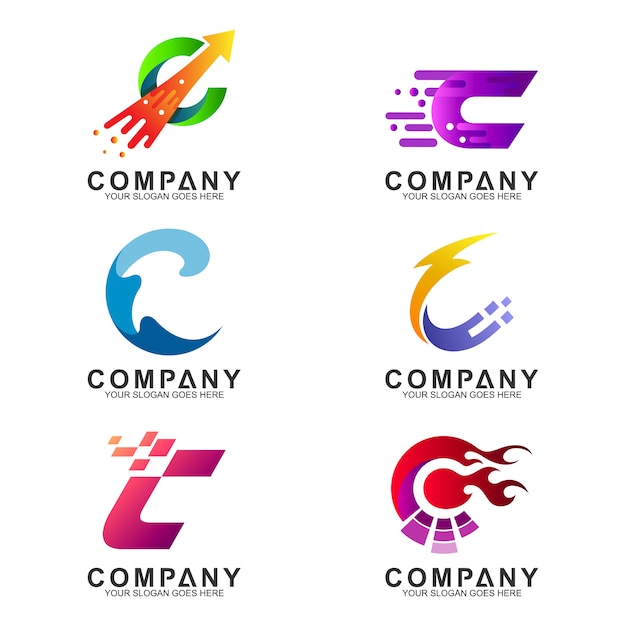 Modelos de logotipo da letra c