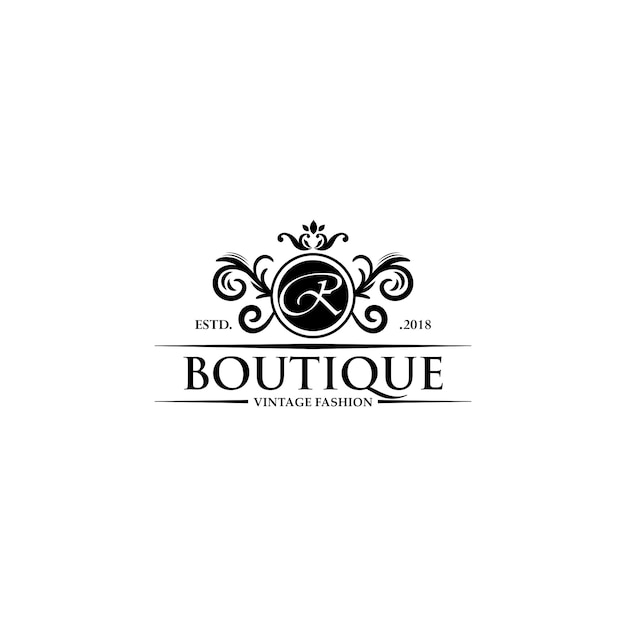 Modelos de logotipo de boutique de luxo