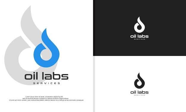 Modelos de logotipo de design para o seu negócio laboratório de petróleo moderno e criativo ou vetor de laboratório ou logotipo científico