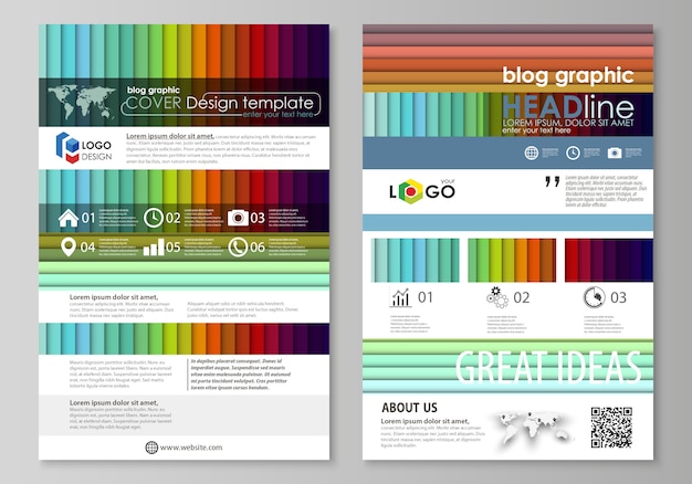 Vetor modelos de negócios gráficos de blog