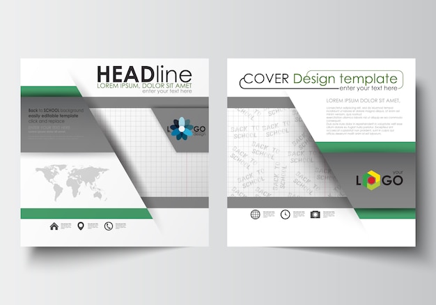 Vetor modelos de negócios para brochura desenho quadrado, revista, folheto, livreto ou relatório