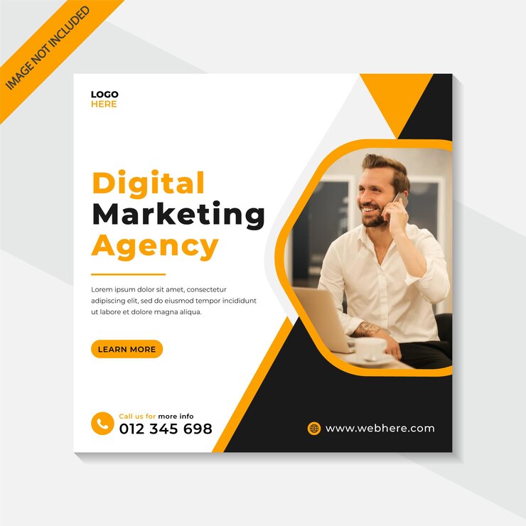 Modelos de postagem de mídia social de marketing digital
