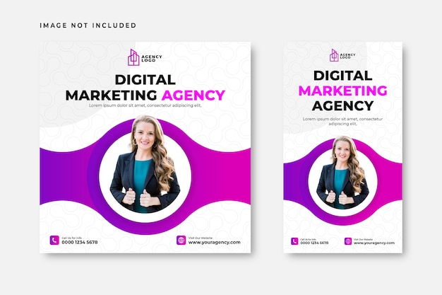 Modelos de postagem do instagram de negócios de agência de marketing digital