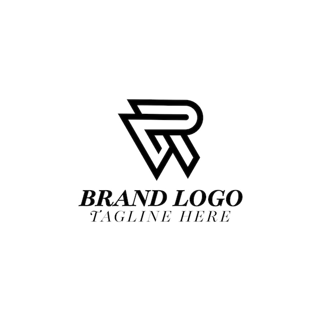 Vetor modelos vetoriais de design de logotipo gr desenho de logotipo rg de monograma abstrato