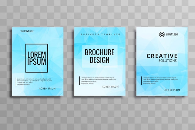 Modern blue buisness brochure template vector design