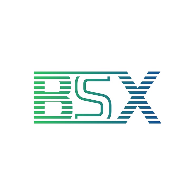 Vetor modern bsx logo design letter bsx minimalist professional e versátil branding icon para identidade de negócio