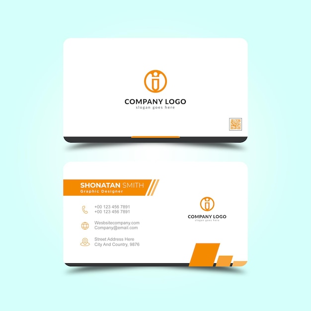 Modern business card template Vetor Premium