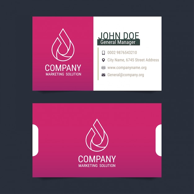 Modern business card vector template design