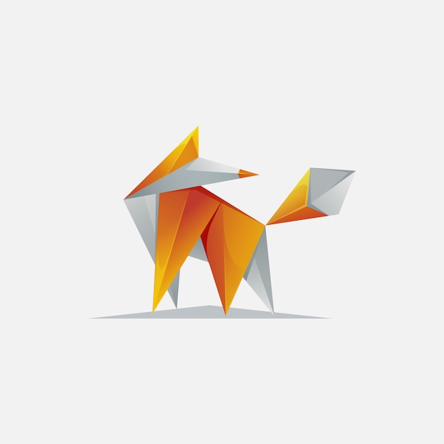 Vetor modern pixel fox logo