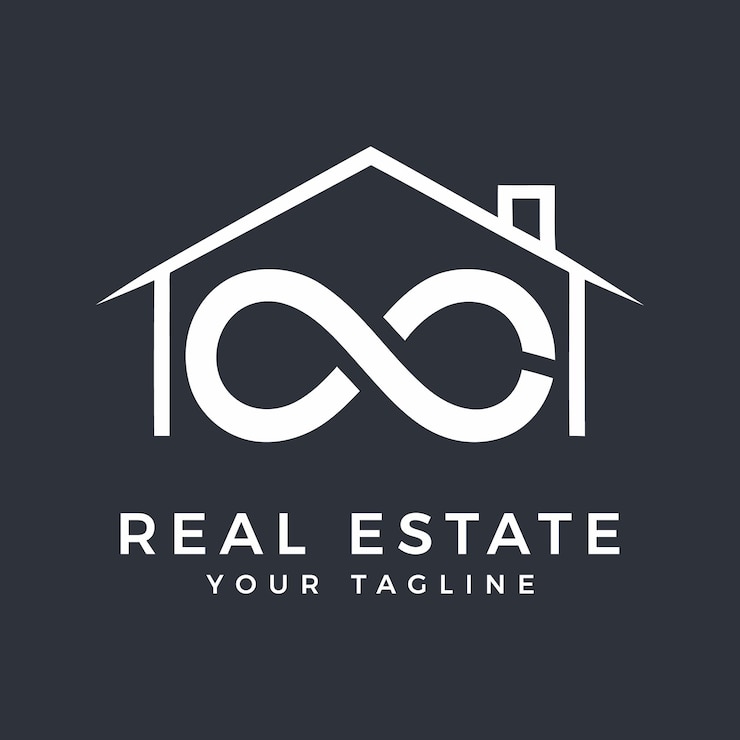 Vetor modernista agência imobiliária logotipo casa de venda empresa logotipo símbolo ilustração