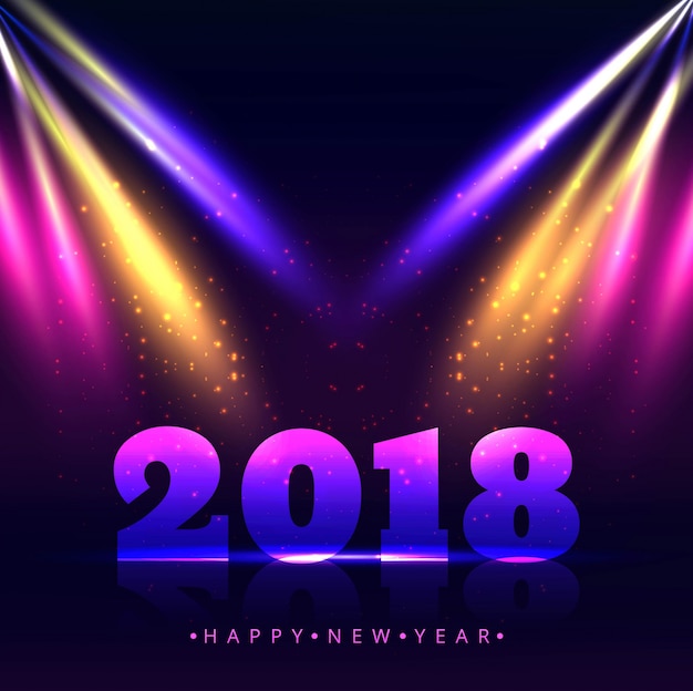Moderno ano 2018 brilhante fundo