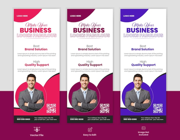 Moderno e minimalista modelo de banner corporativo