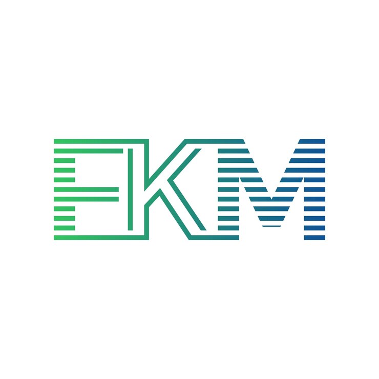 Vetor moderno fkm logo design letter fkm minimalista profissional e versátil branding icon para identidade de negócio