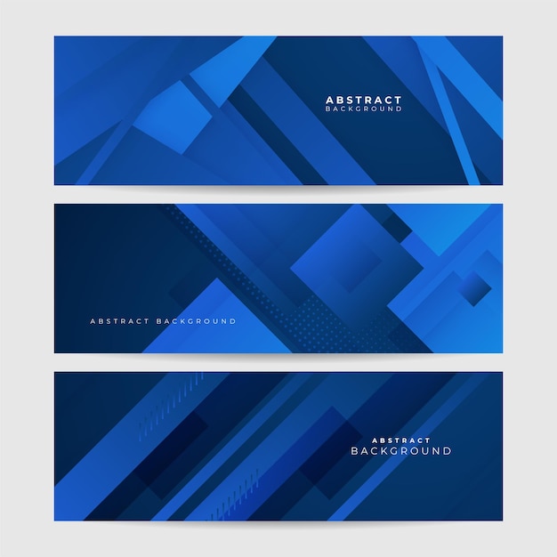 Moderno gradiente abstrato azul marinho escuro banner fundo vetor abstrato design gráfico banner padrão modelo de fundo