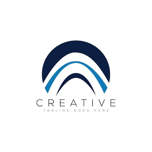 Moderno minimalista um modelo de design de logotipo elemento de marca gráfica vetorial