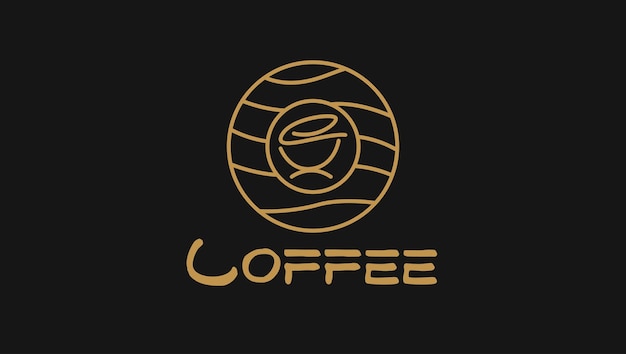 Moderno mínimo vintage bonito café profissional bebendo logotipo da marca