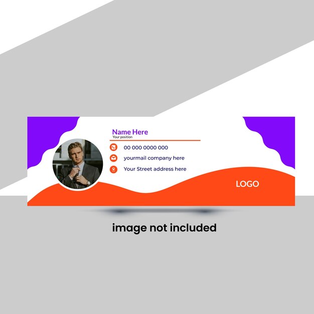 Moderno modelo de assinatura de e-mail Design de capa de mídia social pessoal