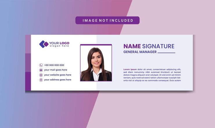 Vetor moderno modelo de design de assinatura de e-mail exclusivo modelo de projeto de assinatura do e-mail banner vetorial busines