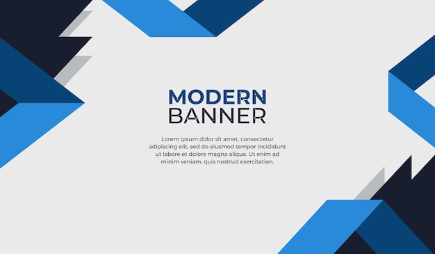 Moderno modelo de design de fundo com formas azuis