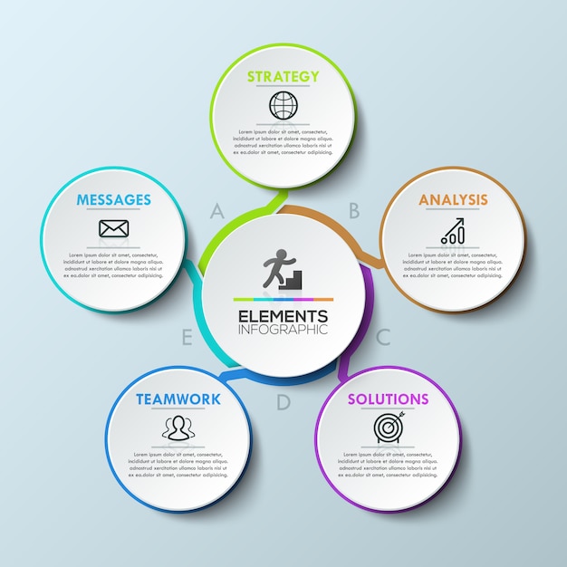 Moderno modelo de design de infografia