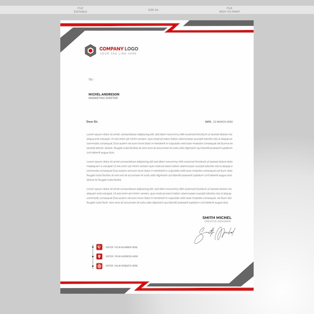 Moderno modelo de design de papel de carta corporativa VECTOR