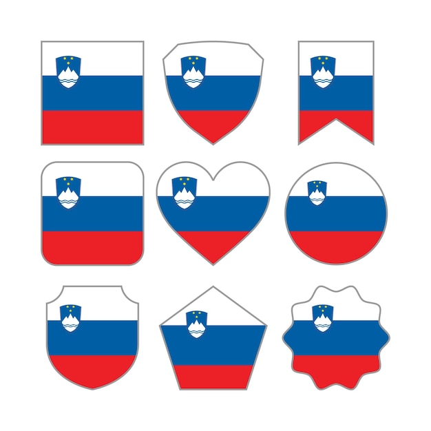 Vetor moderno modelo de design vetorial de formas abstratas da bandeira da eslovênia