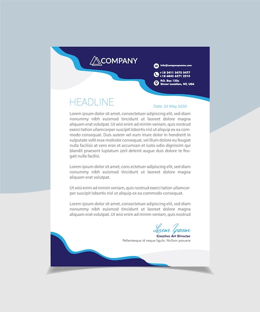 Moderno modelo de papel de carta de negócios e corporativos Grátis