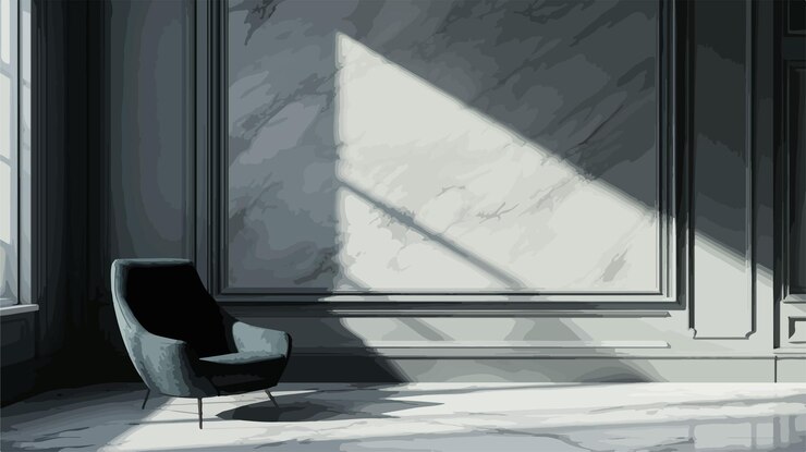 Vetor moderno modelo de parede de sala vazia para inspiração de design de interiores de luxo